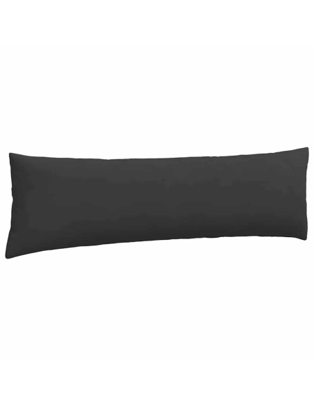 Cuscini da Divano 2 pcs Nero 145 x 40 cm Tessuto