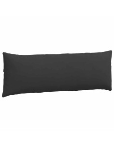 Cuscini da Divano 2 pcs Nero 120 x 40 cm Tessuto