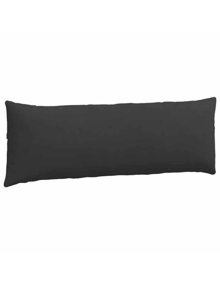 Cuscini da Divano 2 pcs Nero 120 x 40 cm Tessuto