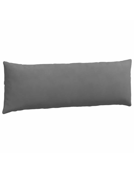 Cuscini da Divano 2 pcs Grigio scuro 120 x 40 cm Tessuto