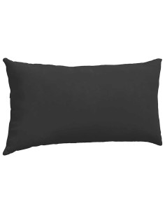 Cuscini da Divano 2 pcs Nero 80 x 40 cm Tessuto