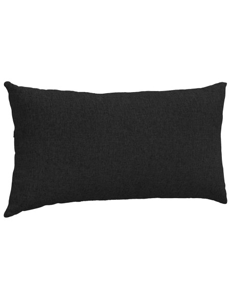 Cuscini da Divano 2 pcs Nero 80 x 40 cm Tessuto