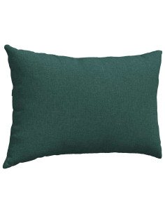 Cuscini da Divano 2 pcs Verde Scuro 60 x 40 cm Tessuto