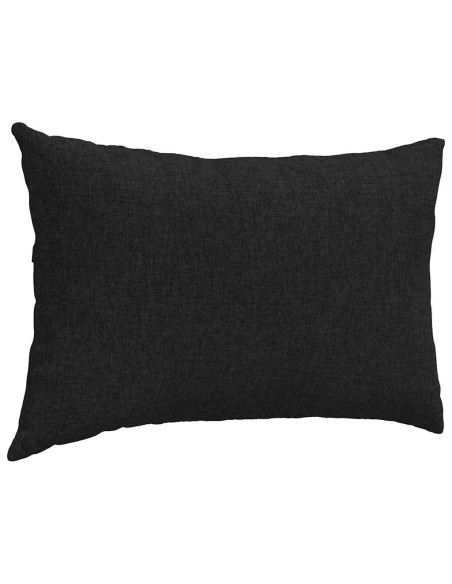 Cuscini da Divano 2 pcs Nero 60 x 40 cm Tessuto