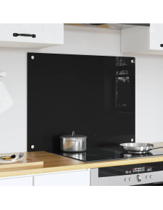Rivestimento da Cucina Nero 80 x 60 x 0.8 cm vetro temperato