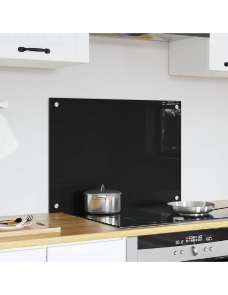 Rivestimento da Cucina Nero 70 x 50 x 0.8 cm vetro temperato