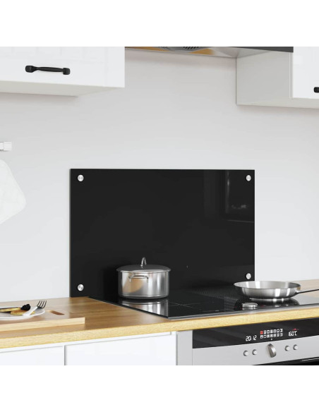 Rivestimento da Cucina Nero 70 x 40 x 0.8 cm vetro temperato