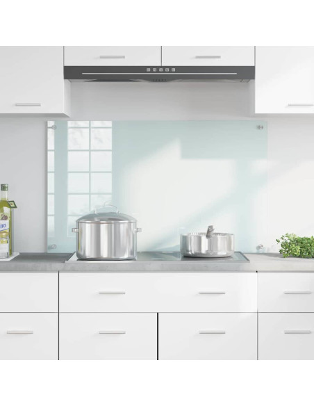 Rivestimento da Cucina Bianco 100 x 60 x 0.8 cm vetro temperato