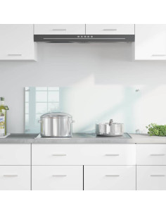 Rivestimento da Cucina Bianco 100 x 40 x 0.8 cm vetro temperato