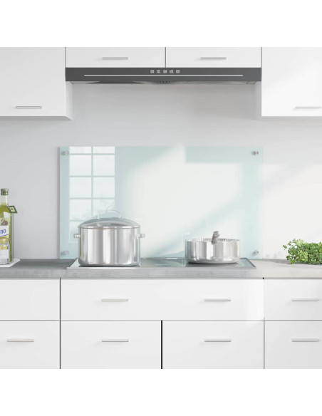 Rivestimento da Cucina Bianco 90 x 50 x 0.8 cm vetro temperato