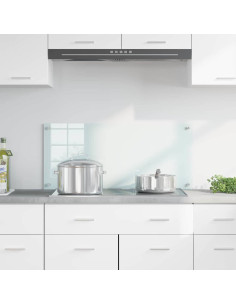 Rivestimento da Cucina Bianco 90 x 40 x 0,8 cm vetro temperato