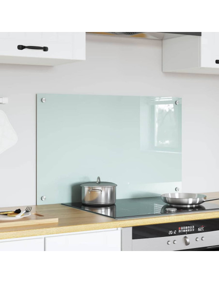 Rivestimento da Cucina Bianco 80 x 50 x 0.8 cm vetro temperato