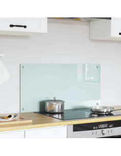 Rivestimento da Cucina Bianco 80 x 40 x 0.8 cm vetro temperato