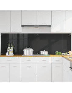 Rivestimento da Cucina Nero 100 x 60 cm vetro temperato