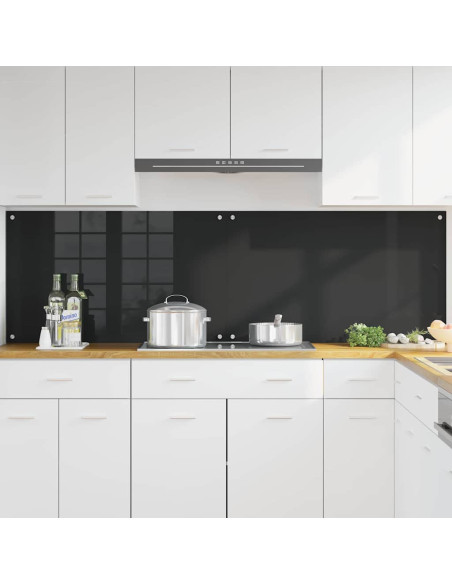 Rivestimento da Cucina Nero 100 x 60 cm vetro temperato