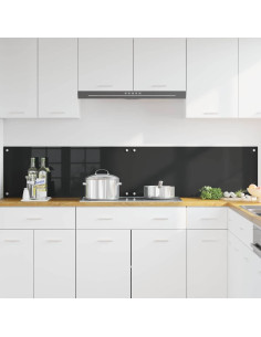 Rivestimento da Cucina Nero 100 x 40 cm vetro temperato