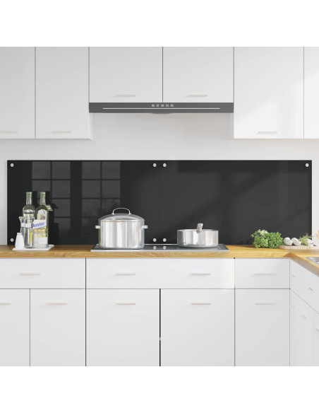 Rivestimento da Cucina Nero 90 x 50 cm vetro temperato