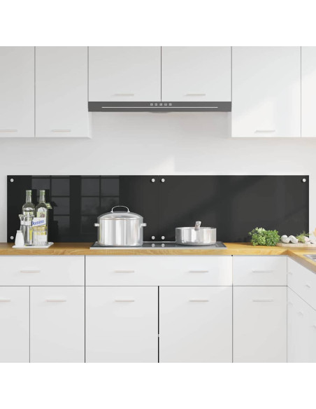 Rivestimento da Cucina Nero 90 x 40 cm vetro temperato