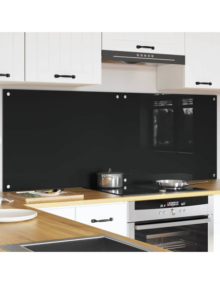 Rivestimento da Cucina Nero 80 x 60 cm vetro temperato