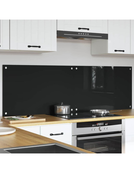 Rivestimento da Cucina Nero 80 x 50 cm vetro temperato