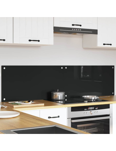 Rivestimento da Cucina Nero 80 x 40 cm vetro temperato