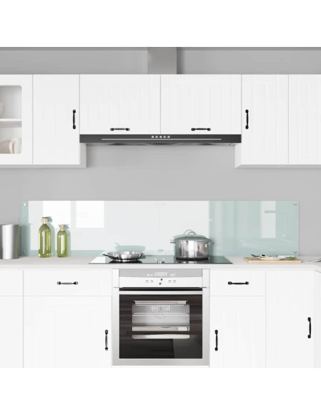 Schienale da cucina 2 pcs Bianco 100 x 40 cm vetro temperato