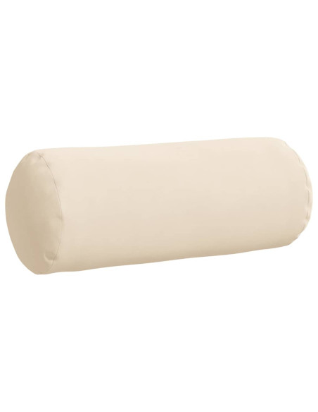 Cuscini a rullo 2 pcs Beige Ø 15 x 40 cm Tessuto in Microfibra