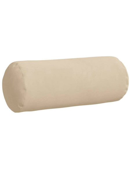 Cuscini a rullo 2 pcs Crema Ø 15 x 40 cm Tessuto in Microfibra