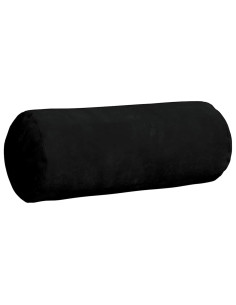 Cuscini a rullo 2 pcs Nero Ø 15 x 40 cm Tessuto in Microfibra