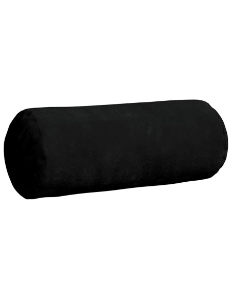 Cuscini a rullo 2 pcs Nero Ø 15 x 40 cm Tessuto in Microfibra