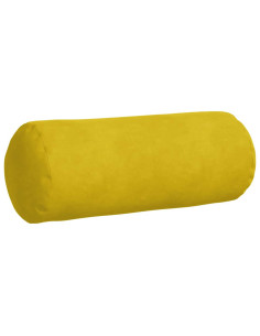 Cuscini a rullo 2 pcs Giallo Ø 15 x 40 cm Tessuto in Cords