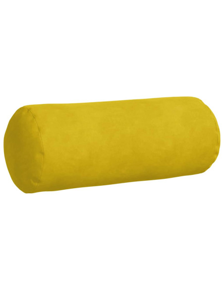 Cuscini a rullo 2 pcs Giallo Ø 15 x 40 cm Tessuto in Cords
