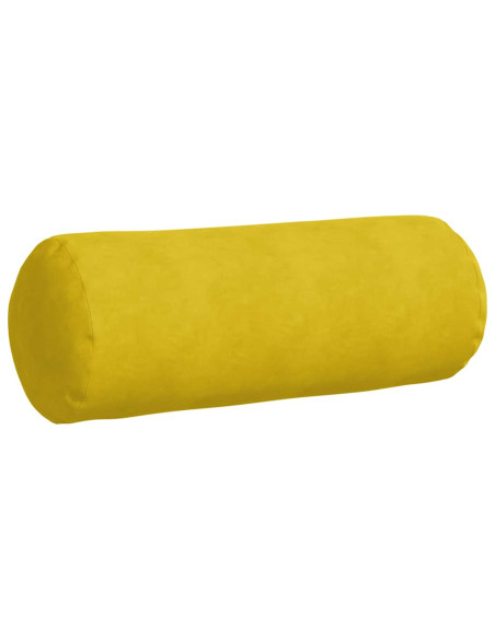 Cuscini a rullo 2 pcs Giallo Ø 25 x 70 cm Tessuto in Cords