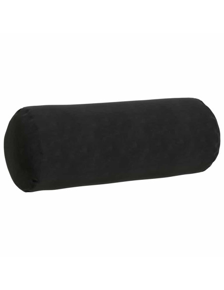 Cuscini a rullo 2 pcs Nero Ø 25 x 70 cm Tessuto in Cords