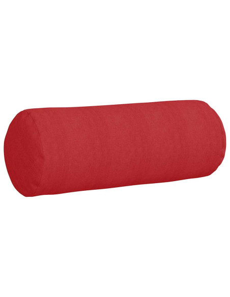 Cuscini a rullo 2 pcs Rosso Ø 25 x 70 cm Tessuto