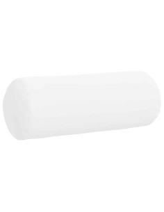 Cuscini a rullo 2 pcs Bianco Ø 25 x 70 cm Tessuto