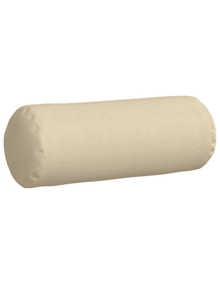 Cuscini a rullo 2 pcs Crema Ø 25 x 70 cm Tessuto