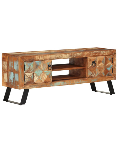 Mobile Porta TV 112x30x45 cm in Legno Massello di Recupero