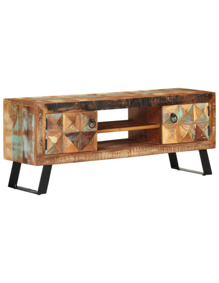 Mobile Porta TV 112x30x45 cm in Legno Massello di Recupero