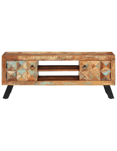 Mobile Porta TV 112x30x45 cm in Legno Massello di Recupero