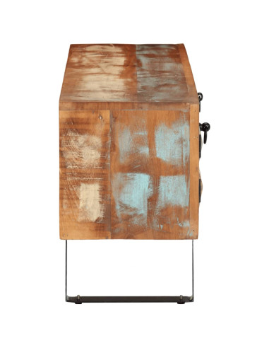 Mobile Porta TV 112x30x45 cm in Legno Massello di Recupero