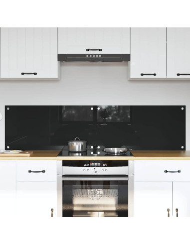 Rivestimento da Cucina Nero 80 x 40 cm vetro temperato