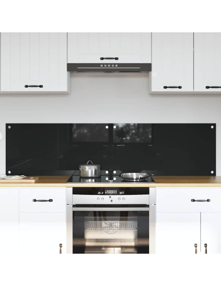 Rivestimento da Cucina Nero 80 x 40 cm vetro temperato