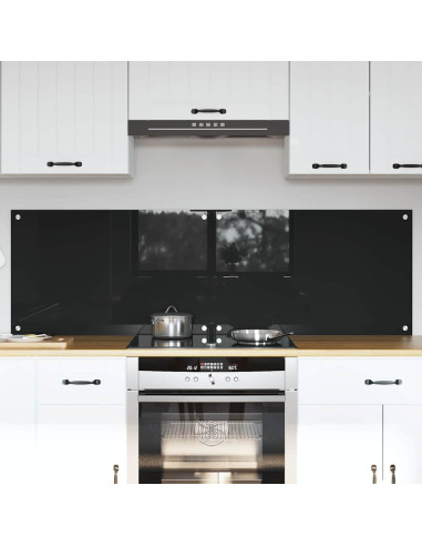 Rivestimento da Cucina Nero 80 x 50 cm vetro temperato