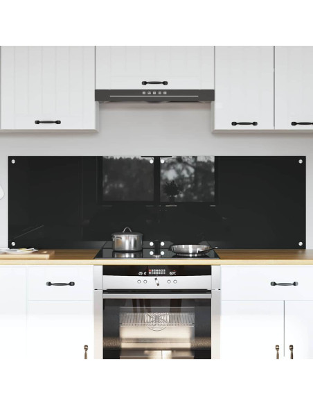 Rivestimento da Cucina Nero 80 x 50 cm vetro temperato
