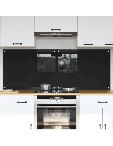 Rivestimento da Cucina Nero 80 x 60 cm vetro temperato