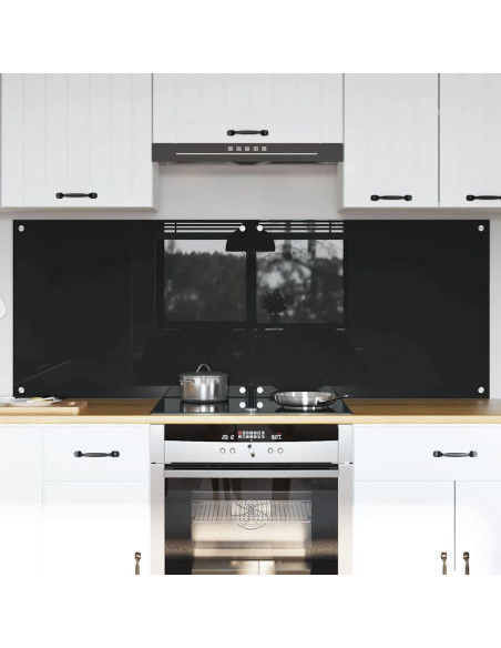 Rivestimento da Cucina Nero 80 x 60 cm vetro temperato