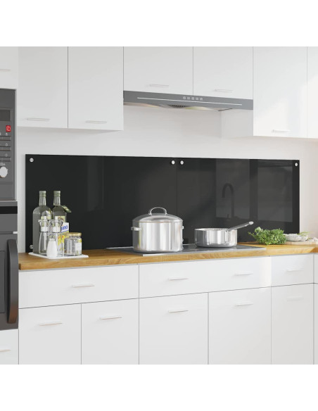 Rivestimento da Cucina Nero 90 x 50 cm vetro temperato
