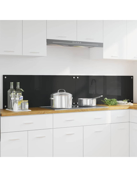 Rivestimento da Cucina Nero 100 x 40 cm vetro temperato