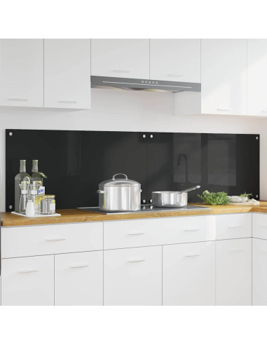 Rivestimento da Cucina Nero 100 x 50 cm vetro temperato